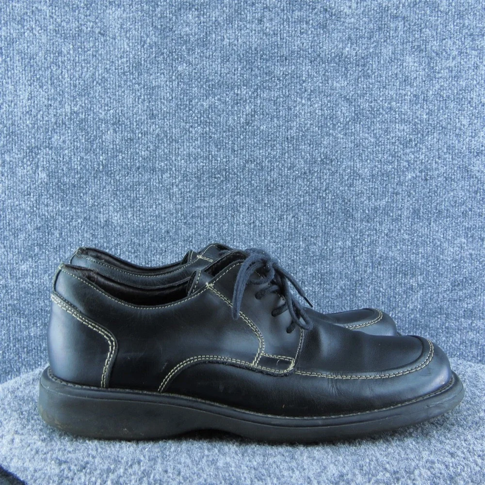 Kenneth Cole Reaction  Men Sneaker Shoes Black Leather Lace‎ Up Size 10.5 Medium